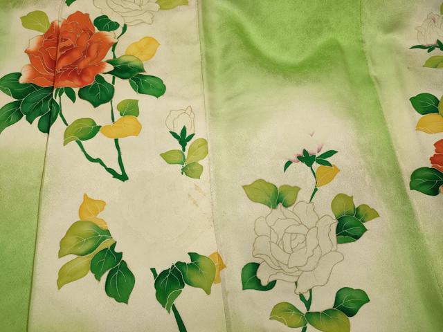 平和屋着物■訪問着　枝花文　暈し染め　金彩　正絹　逸品　CABM0805oy