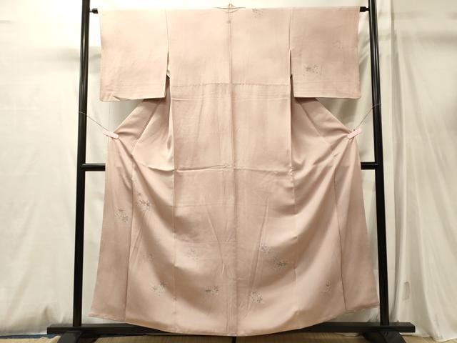 平和屋着物■訪問着　刺繍　枝花文　暈し染め　銀糸　正絹　逸品　CABM0809oy