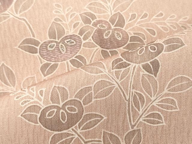 平和屋着物■訪問着　刺繍　枝花文　暈し染め　銀糸　正絹　逸品　CABM0809oy
