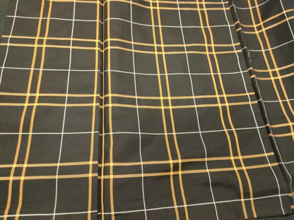 平和屋着物■本場縞大島紬　格子柄　正絹　逸品　CABM0811oy