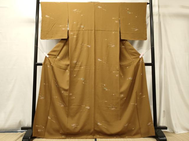平和屋着物■上質な小紋　櫛　簪　金彩　正絹　逸品　CABM0815oy