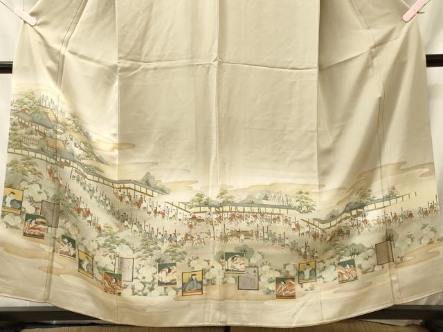 平和屋着物■豪華色留袖　人物風景文　暈し染め　金彩　ますいわ屋扱い　正絹　逸品　CABM0824oy