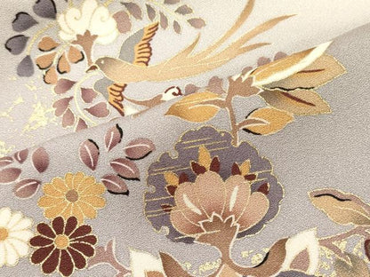 平和屋着物■豪華色留袖　作家物　飛鶴花文　暈し染め　金彩　正絹　逸品　CABM0825oy