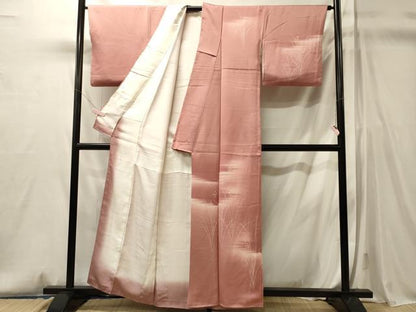平和屋着物■訪問着　草葉文　暈し染め　正絹　逸品　CABM0830oy