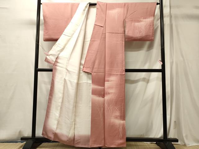 平和屋着物■訪問着　草葉文　暈し染め　正絹　逸品　CABM0830oy