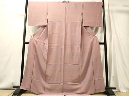 平和屋着物■上質な色無地　退紅色　正絹　逸品　CABM0833oy