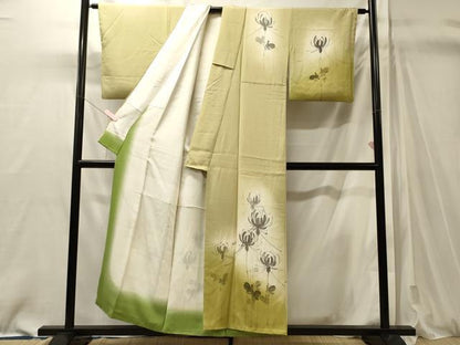 平和屋着物■訪問着　手描き　乱菊　暈し染め　正絹　逸品　CABM0899oy