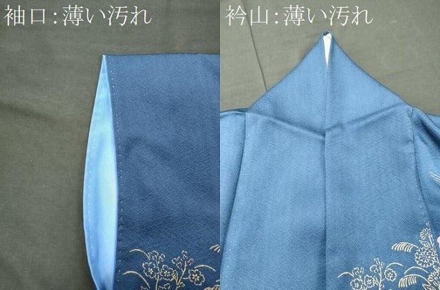 平和屋着物■訪問着　松皮菱飛鳥花文　暈し染め　金彩　正絹　逸品　CABM0903oy
