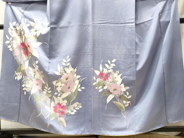 平和屋着物■訪問着　手描き　枝花文　暈し染め　正絹　逸品　CABM0904oy