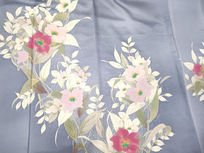平和屋着物■訪問着　手描き　枝花文　暈し染め　正絹　逸品　CABM0904oy