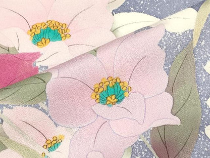 平和屋着物■訪問着　手描き　枝花文　暈し染め　正絹　逸品　CABM0904oy