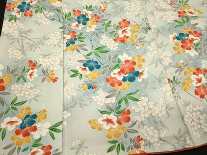 平和屋着物■上質な小紋　枝花文　暈し染め　金彩　正絹　逸品　CABM0907oy