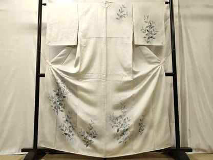 平和屋着物■訪問着　枝葉文　暈し染め　正絹　逸品　CABM0912oy