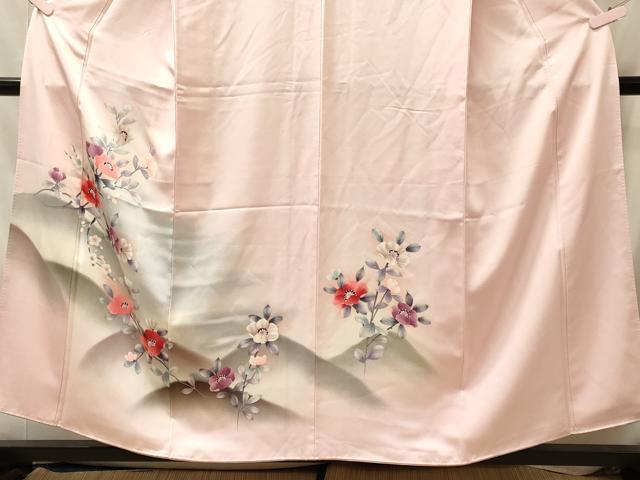 平和屋着物■訪問着　手描き　遠山枝花文　暈し染め　正絹　逸品　CABM0913oy