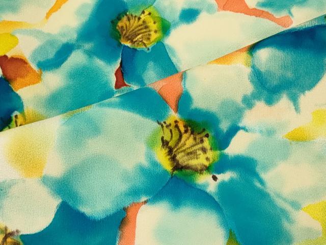 平和屋着物■訪問着　手描き　舞花文　暈し染め　正絹　逸品　未使用　CABM0919oy