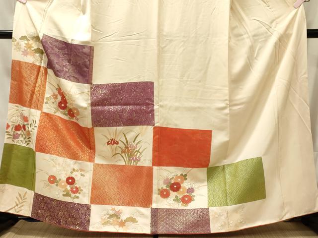 平和屋着物■訪問着　吉祥草花文　正絹　逸品　CABM0922oy