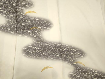 平和屋着物■訪問着　雪芝文　暈し染め　金彩　正絹　逸品　CABM0924oy