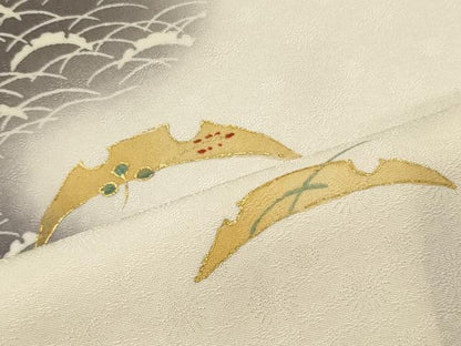 平和屋着物■訪問着　雪芝文　暈し染め　金彩　正絹　逸品　CABM0924oy