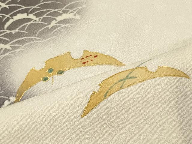 平和屋着物■訪問着　雪芝文　暈し染め　金彩　正絹　逸品　CABM0924oy