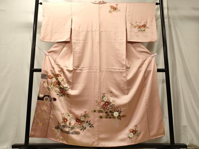 平和屋着物■訪問着　駒刺繍　エ霞吉祥花松文　暈し染め　金彩　正絹　逸品　CABM0926oy
