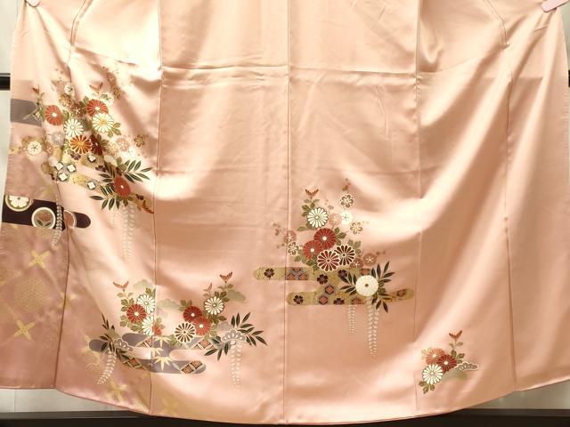 平和屋着物■訪問着　駒刺繍　エ霞吉祥花松文　暈し染め　金彩　正絹　逸品　CABM0926oy
