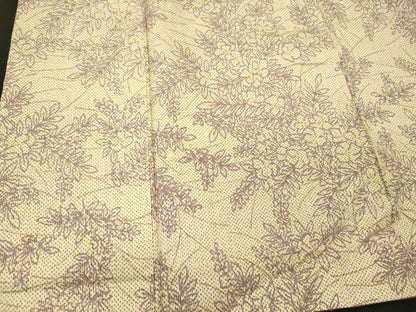 平和屋着物■上質な紬　草花文　正絹　逸品　CABM0928oy