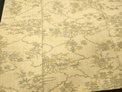 平和屋着物■上質な紬　雲取り花文　正絹　逸品　CABM0929oy