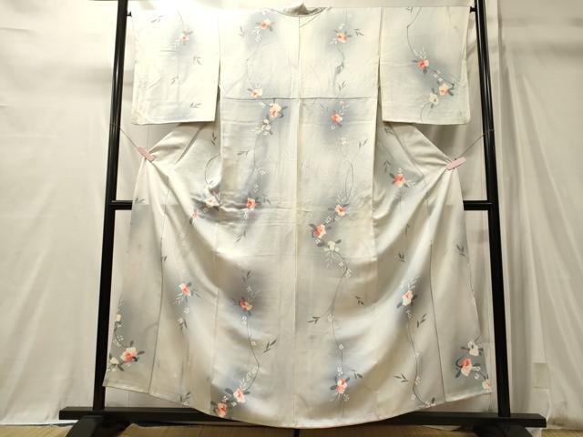 平和屋着物■上質な小紋　枝花文　暈し染め　正絹　逸品　CABM0938oy