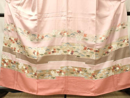 平和屋着物■訪問着　刺繍　松竹梅　金彩　正絹　逸品　未使用　CABM0939oy