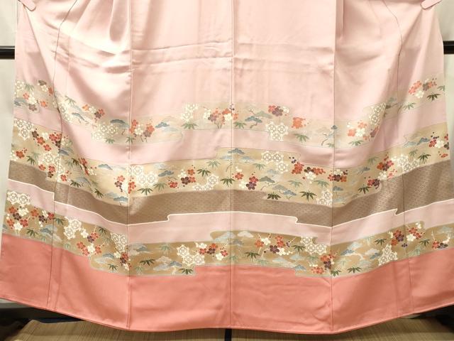 平和屋着物■訪問着　刺繍　松竹梅　金彩　正絹　逸品　未使用　CABM0939oy