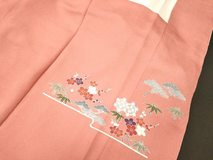 平和屋着物■訪問着　刺繍　松竹梅　金彩　正絹　逸品　未使用　CABM0939oy