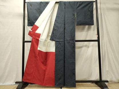 平和屋着物■本場大島紬　9マルキ　椿　正絹　逸品　未使用　CABM0941oy