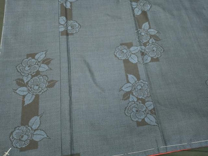 平和屋着物■本場大島紬　9マルキ　椿　正絹　逸品　未使用　CABM0941oy
