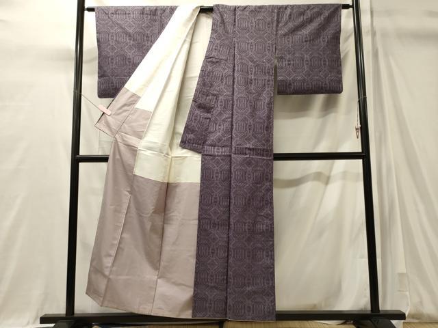 平和屋着物■本場大島紬　7マルキ　幾何学文　正絹　逸品　CABM0944oy
