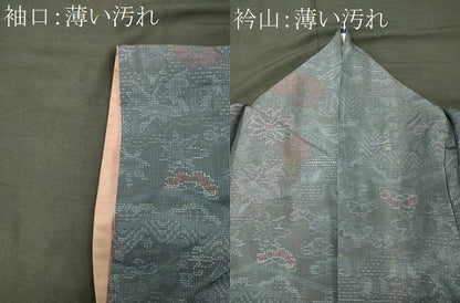 平和屋着物■上質な紬　花松文　正絹　逸品　CABM0945oy
