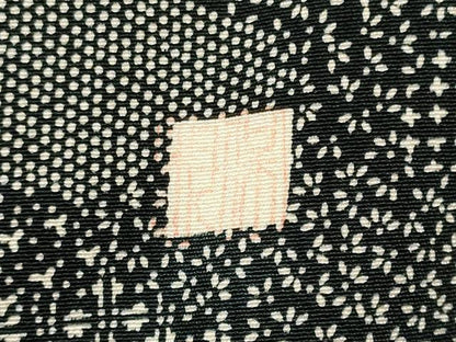 平和屋着物■江戸小紋　作家物　吉祥花文　黒地　正絹　逸品　CABM0949oy
