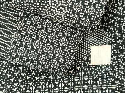 平和屋着物■江戸小紋　作家物　吉祥花文　黒地　正絹　逸品　CABM0949oy