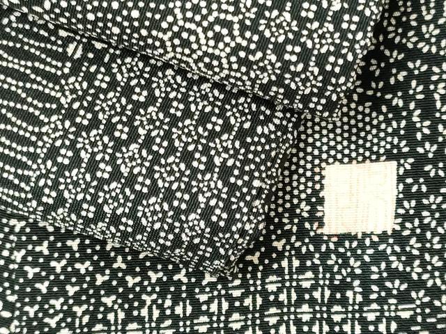 平和屋着物■江戸小紋　作家物　吉祥花文　黒地　正絹　逸品　CABM0949oy