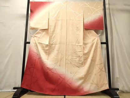 平和屋着物■訪問着　芝地紋　暈し染め　正絹　逸品　未使用　CABM0951oy