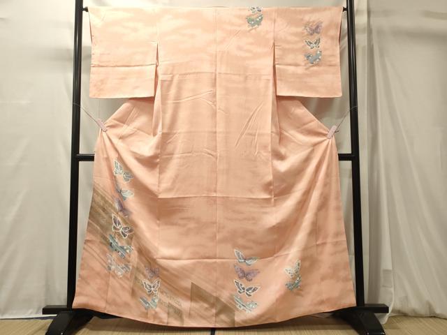平和屋着物■訪問着　斜線舞蝶地紋　金銀彩　高島屋扱い　正絹　逸品　未使用　CABM0953oy