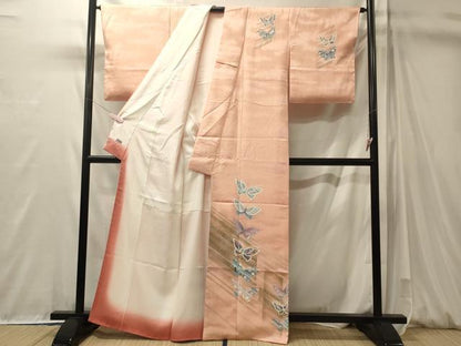 平和屋着物■訪問着　斜線舞蝶地紋　金銀彩　高島屋扱い　正絹　逸品　未使用　CABM0953oy