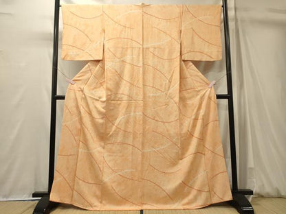 平和屋着物■上質な小紋　絞り　流線文　正絹　逸品　CABM0956oy