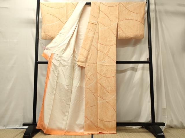 平和屋着物■上質な小紋　絞り　流線文　正絹　逸品　CABM0956oy