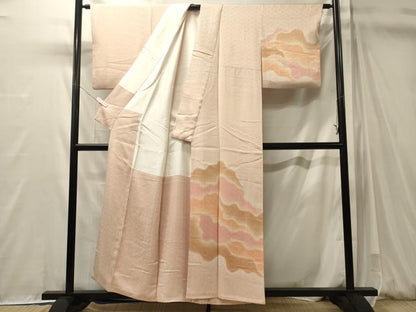 平和屋着物■訪問着　遠山文　暈し染め　正絹　逸品　CABM0957oy