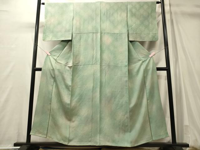 平和屋着物■上質な小紋　孔雀羽地紋　正絹暈し染め　逸品　CABM0962oy
