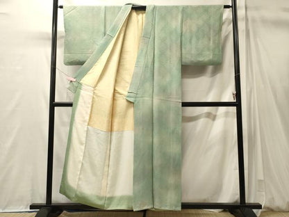 平和屋着物■上質な小紋　孔雀羽地紋　正絹暈し染め　逸品　CABM0962oy