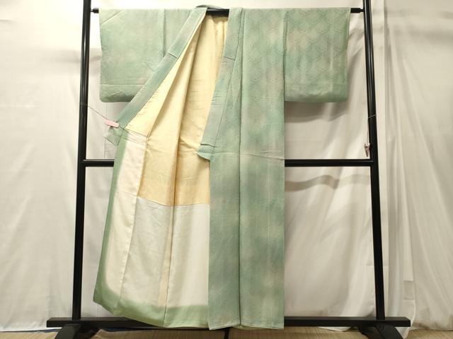 平和屋着物■上質な小紋　孔雀羽地紋　正絹暈し染め　逸品　CABM0962oy