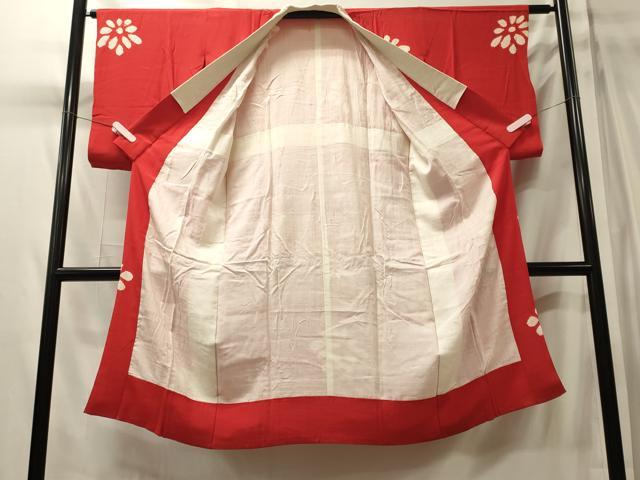 平和屋着物■長襦袢　袷　絞り　舞花文　正絹　逸品　CABM0965oy