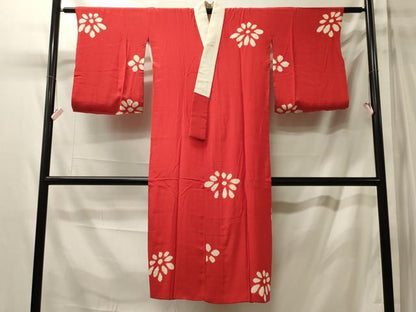 平和屋着物■長襦袢　袷　絞り　舞花文　正絹　逸品　CABM0965oy