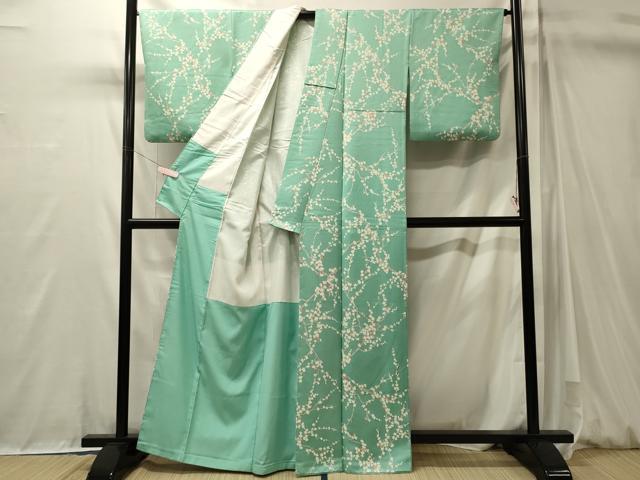 平和屋着物■上質な小紋　枝花文　正絹　逸品　CABM0971oy
